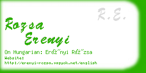 rozsa erenyi business card